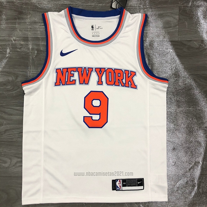 Camiseta New York Knicks RJ Barrett #9 Association Blanco